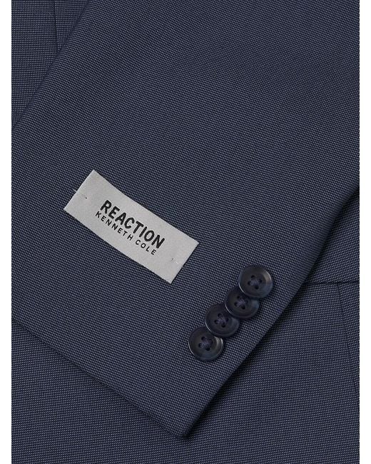 Kenneth Cole Blue Tic Two-Button Slim-Fit Suit for men