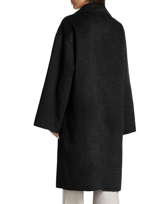 Mercer Collective Black Kelly Long Wool Cocoon Coat
