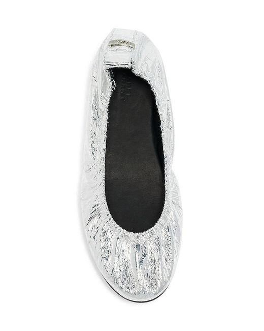 Isabel Marant White Belna Leather Ballet Flats