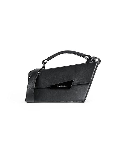 Acne Black Mini Distortion Leather Crossbody Bag