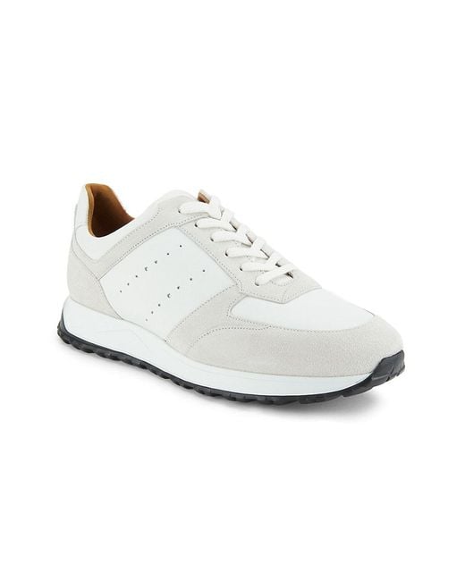Allen Edmonds White Everett Leather Low-top Sneakers for men