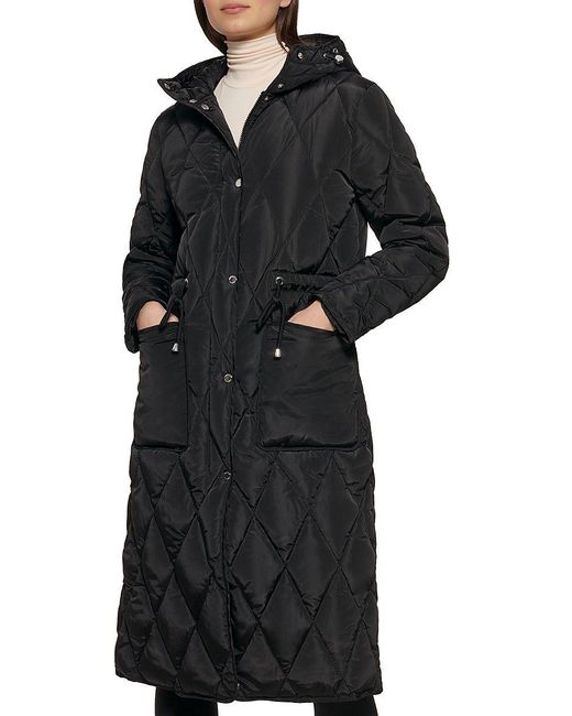 Kenneth Cole Quilted Puffer Stadium Jacket in Black | Lyst