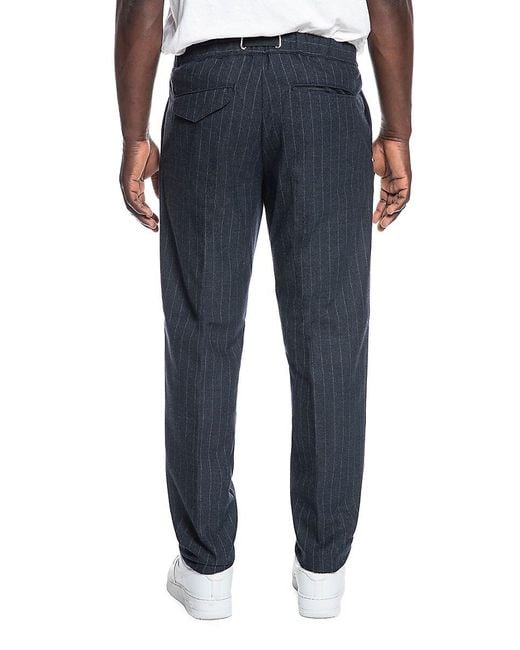 White Sand Red Houndstooth Flat-Front Pants for men