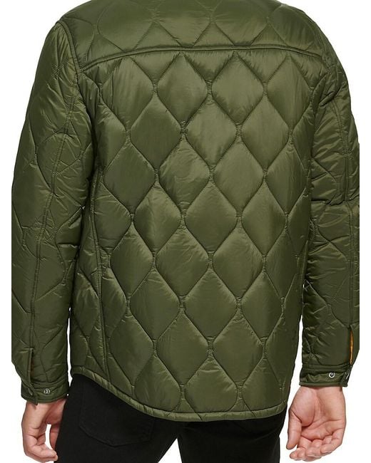 Calvin Klein Gray Quilted Shirt Jacket for men