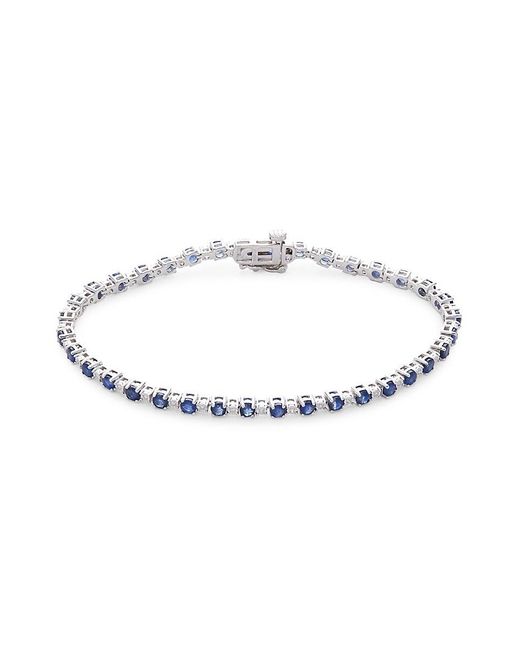 Effy ENY Sterling Silver, Sapphire & Diamond Tennis Bracelet in ...