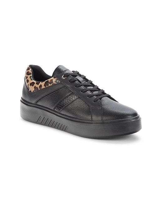 Geox Leopard Print Platform Sneakers in Black | Lyst Canada
