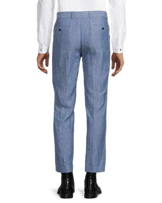 Tommy Hilfiger Modern Fit Linen Pants in Blue for Men | Lyst