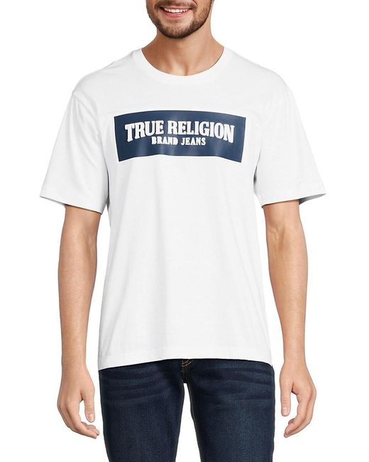 True Religion White Logo Tee for men