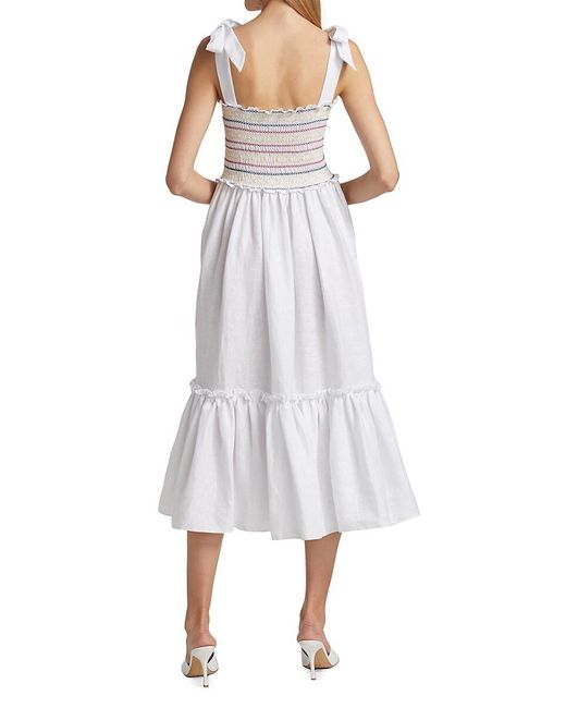 Cara Cara White Jenny Midi-dress