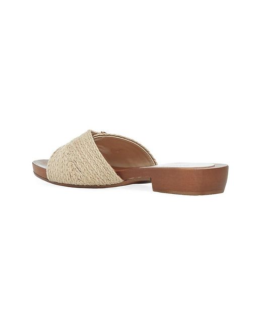 Gabriela Hearst Black Clover Jute & Wood Slide