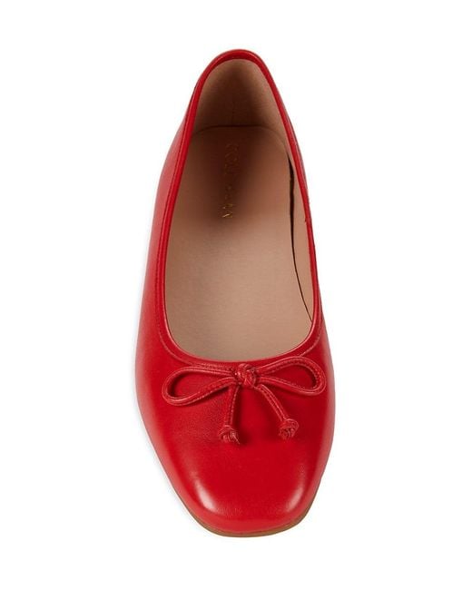 Cole Haan Yara Bow Ballet Flats in Red Lyst