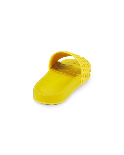 Jimmy Choo Yellow Slide Sandals With Star Embellishments for men