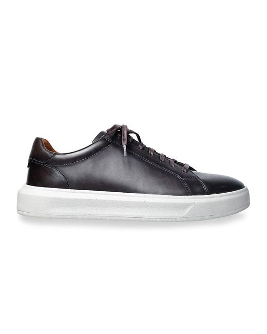 Allen Edmonds Black Foster Leather Low Top Sneakers for men