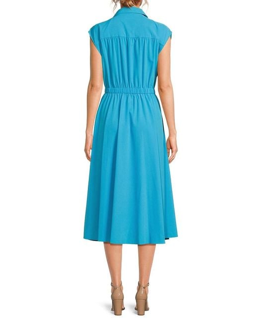 Calvin Klein Black Zip Up Midi-Dress