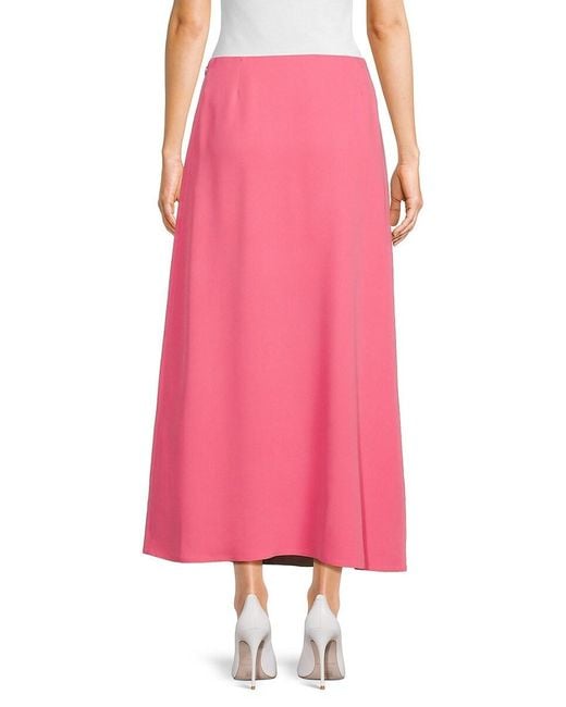 Valentino Pink Silk Maxi Skirt