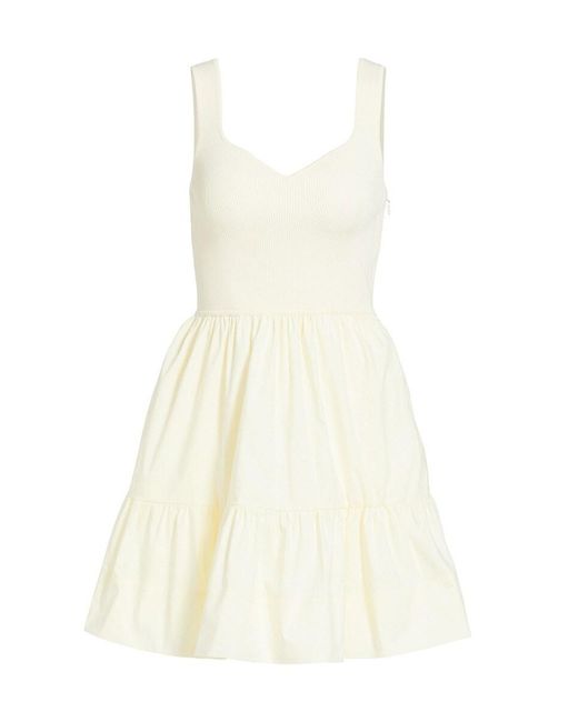 Tanya Taylor White Josephina Tiered Minidress