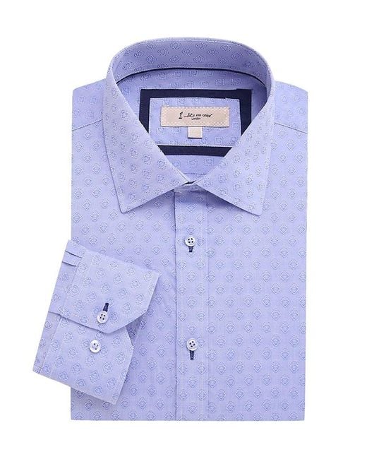 1 Like No Other Textured Dress Shirt in Blue for Men | Lyst