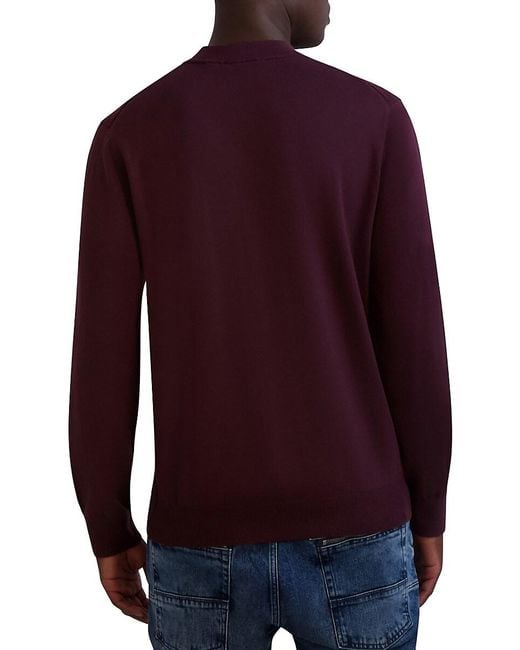 Karl Lagerfeld Purple Crewneck Sweater for men