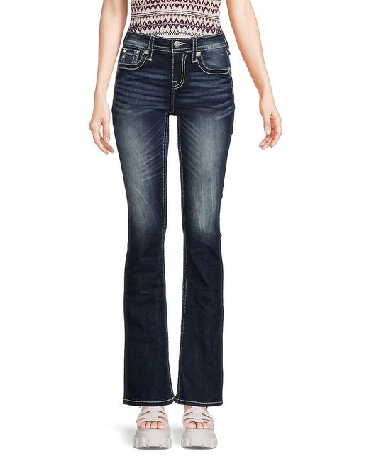 Miss Me Blue Mid Rise Dark Wash Bootcut Jeans