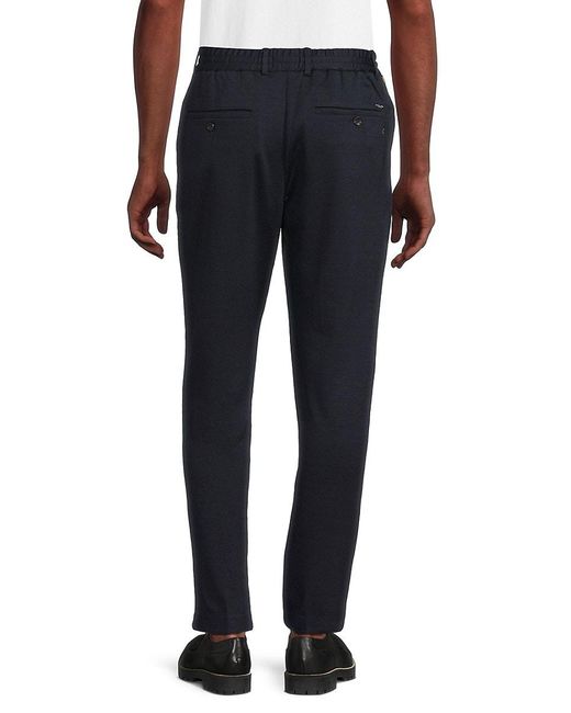 Scotch & Soda Blue Finch Tapered Fit Wool Blend Pants for men