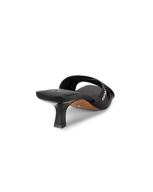 DKNY White Jolaine Twist Leather Sandals