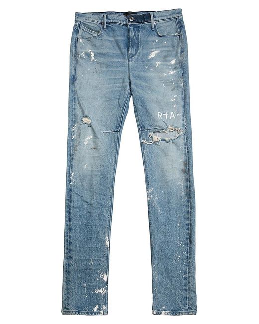 RTA Blue Clayton Distressed Jeans for men