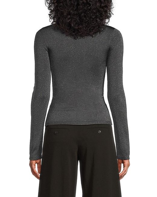 Third Form Black Glitter Fitted Top