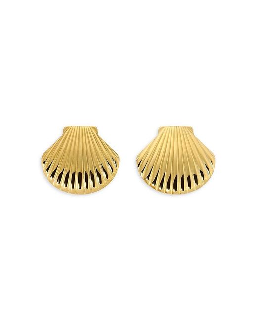 Eye Candy LA Metallic Luxe Layla 14K Plated Sea Shell Stud Earrings