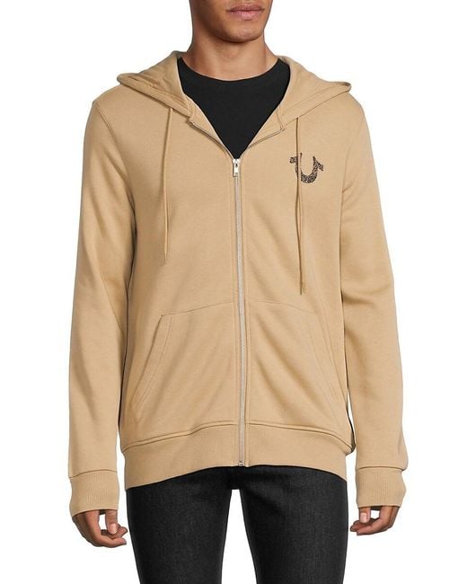 True Religion Natural Logo Zip Hoodie for men