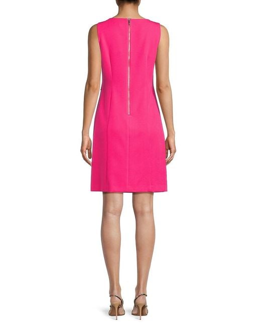 Tommy Hilfiger Pink Boat Neck Minidress