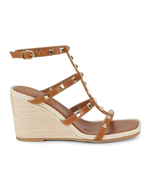 Nine West Metallic Sardis 90Mm Studded Wedge Sandals