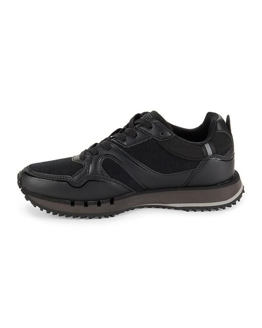 DKNY Black Mixed Media Sneakers for men