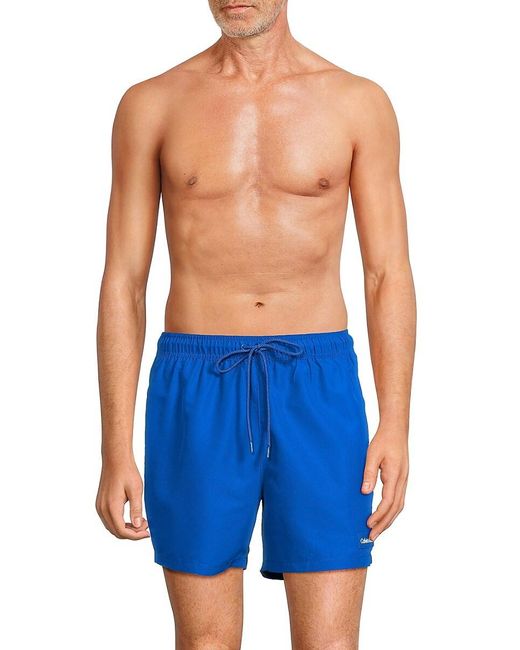 Calvin Klein Blue Drawstring Swim Shorts for men