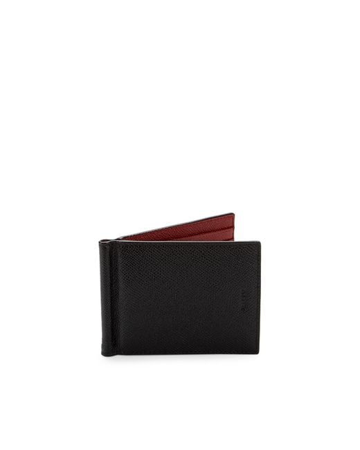 crédito Salvaje multa Bally Leather Money Clip Wallet in Black for Men | Lyst Australia