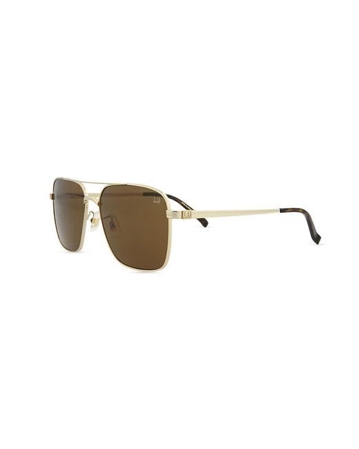 Dunhill Metallic 61mm Square Aviator Sunglasses for men