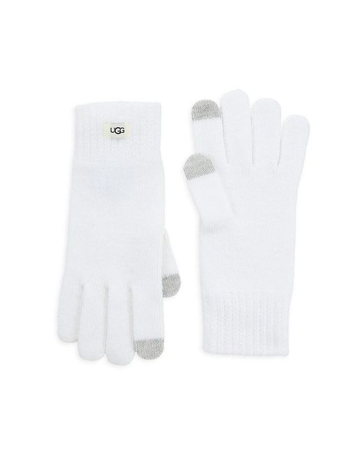 Ugg White Logo Tech Gloves
