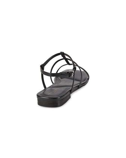 Marc Fisher Black Marris 19Mm Strappy Flat Sandals