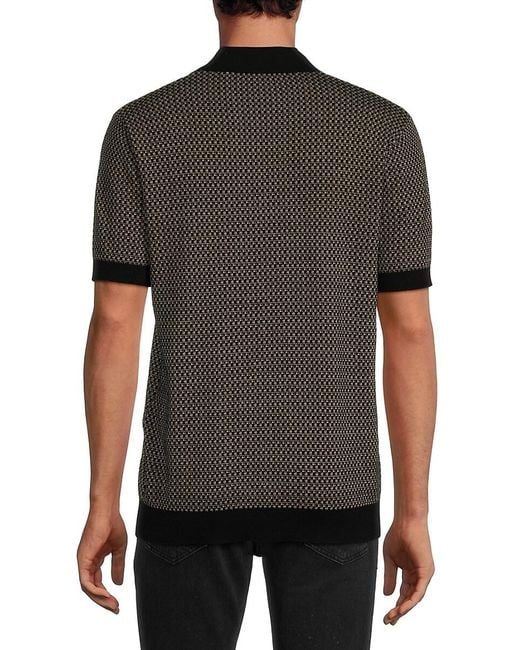 Karl Lagerfeld Gray Knit Sweater Polo for men