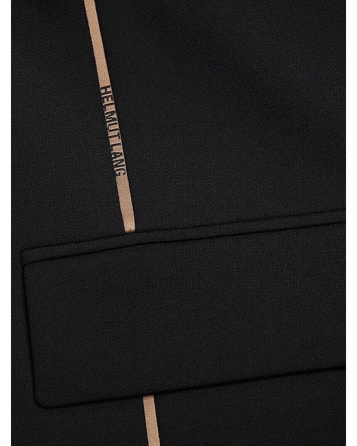 Helmut Lang Black Oversized-fit Wool-blend Blazer for men