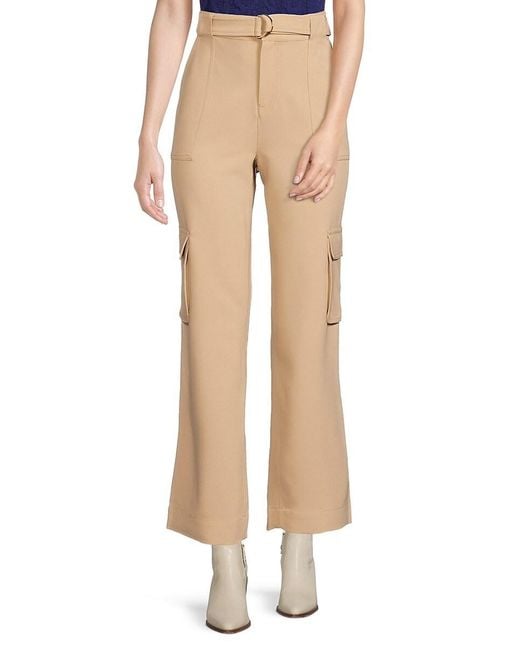 ELLA rafaella High Rise Straight Pants in Natural Lyst UK