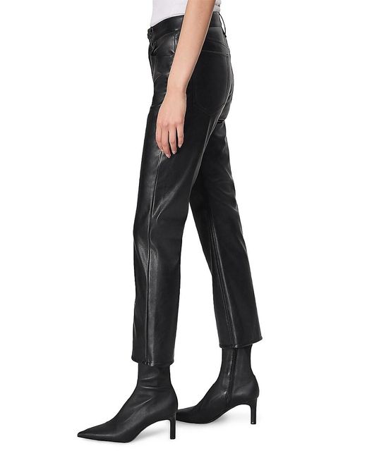 Rag & Bone Black Peyton Faux Leather Flared Jeans