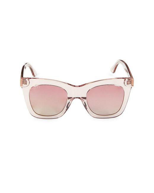 DIFF Pink Kaia 50mm Butterfly Sunglasses