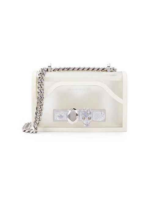 Alexander McQueen White Mini Jewel Crossbody Bag