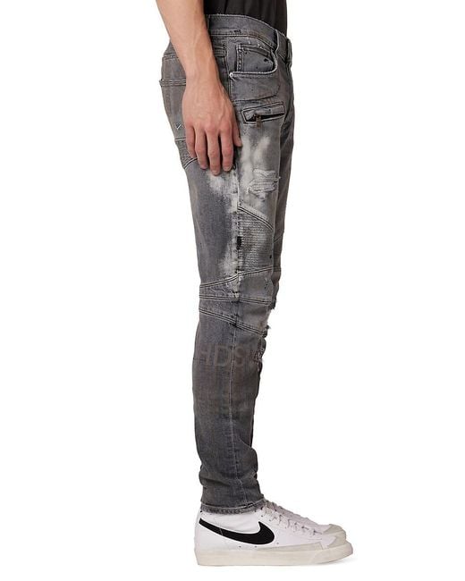 Ripped skinny biker jeans 2025