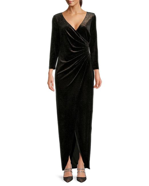 Calvin Klein Tulip Hem Faux Wrap Dress in Black Lyst