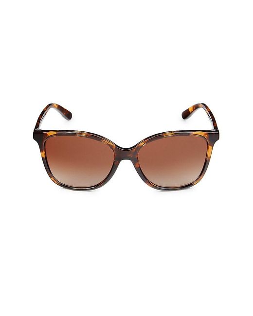 Womens Accessories Sunglasses Michael Kors 51mm Rectangle Sunglasses in Brown 