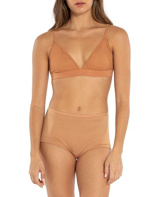 Nude Barre Brown Mesh Bralette