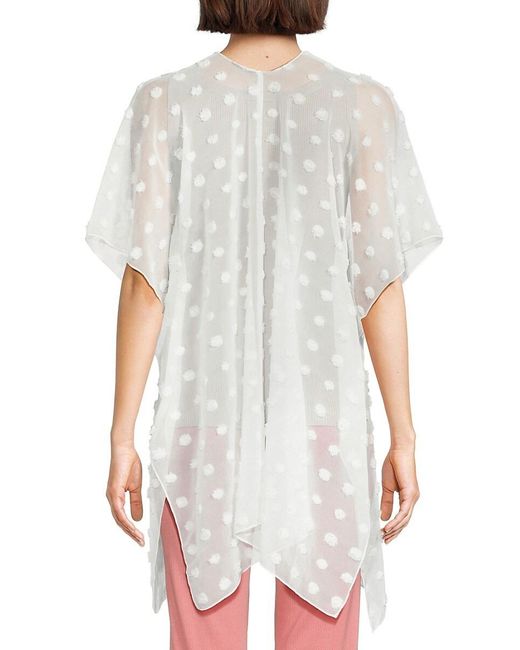Bobeau White 'Pattern Sheer Kimono