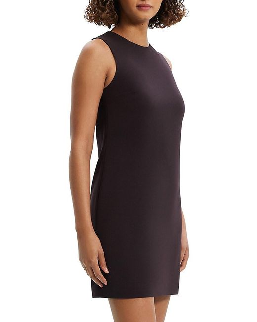 Theory Red Crepe Shift Minidress