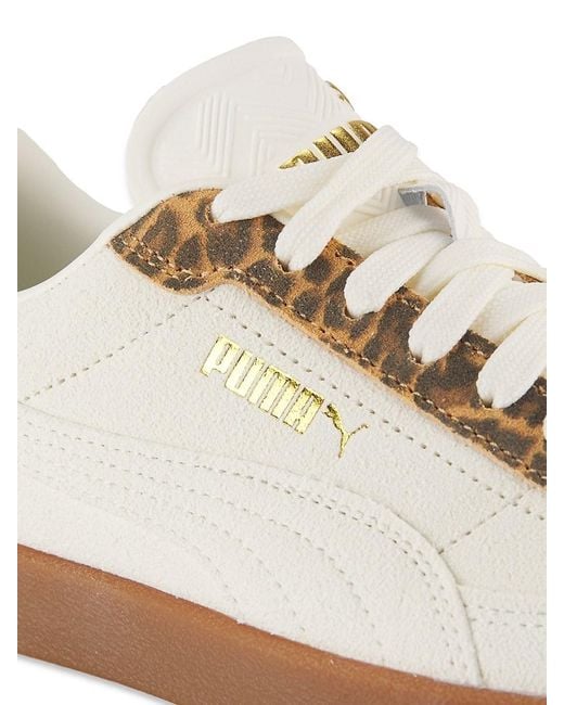 PUMA White Club Ii Era Leather Low-Top Sneakers